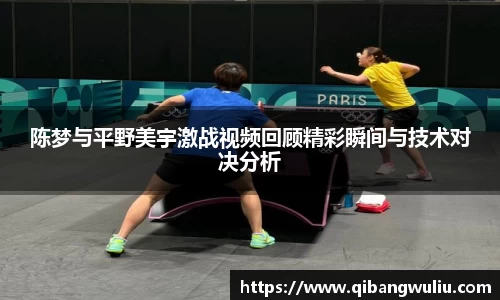陈梦与平野美宇激战视频回顾精彩瞬间与技术对决分析